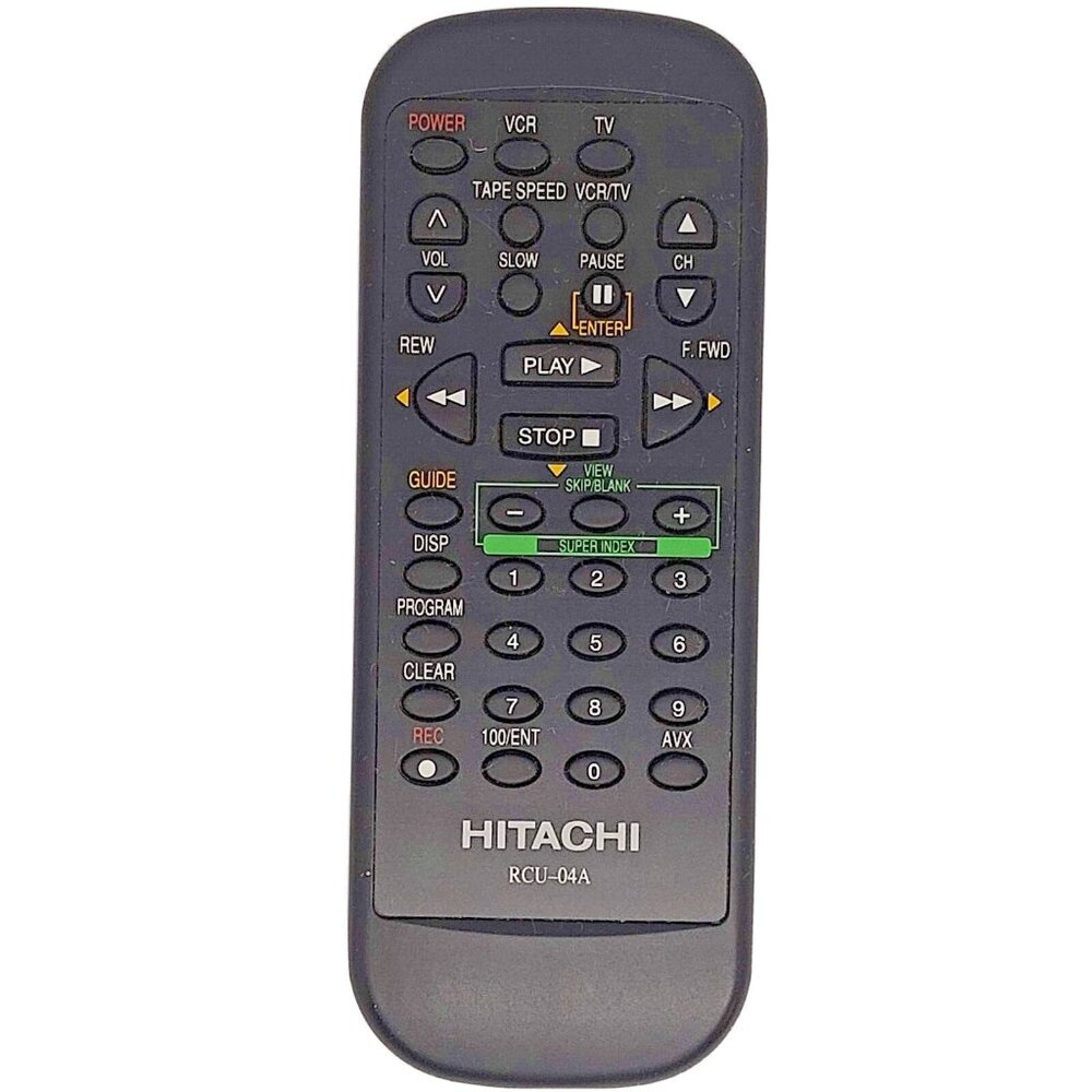 Hitachi Remote Control RCU-04A for VTFX6400, VTFX6402, VTUX6440, MCDZ43, VTRM382